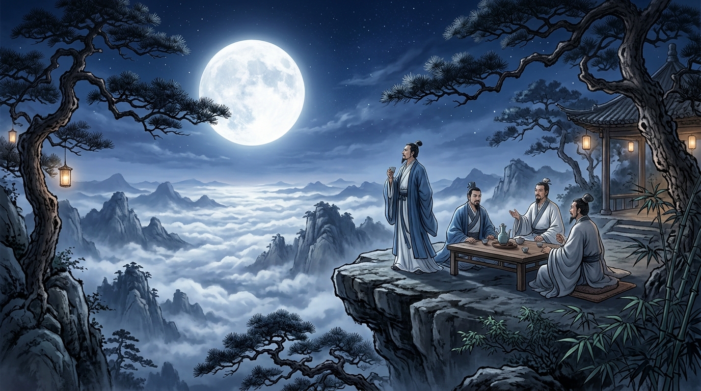 白月光加速器 - 巅峰极速跨境网络专线与悬崖明月雅集图